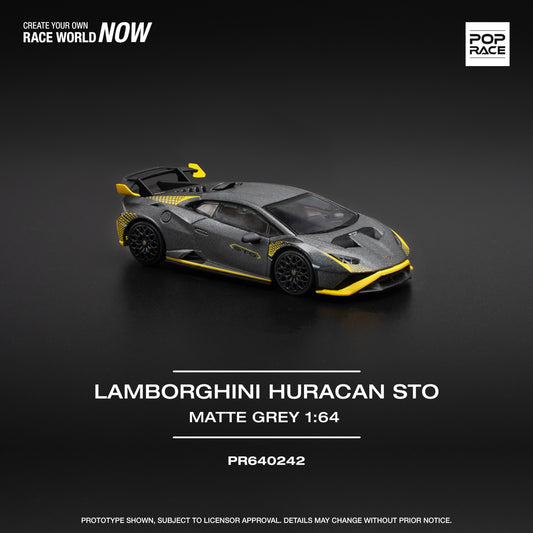 Pop Race - Pre-Order - Lamborghini Huracan STO, matte grey - PR640242