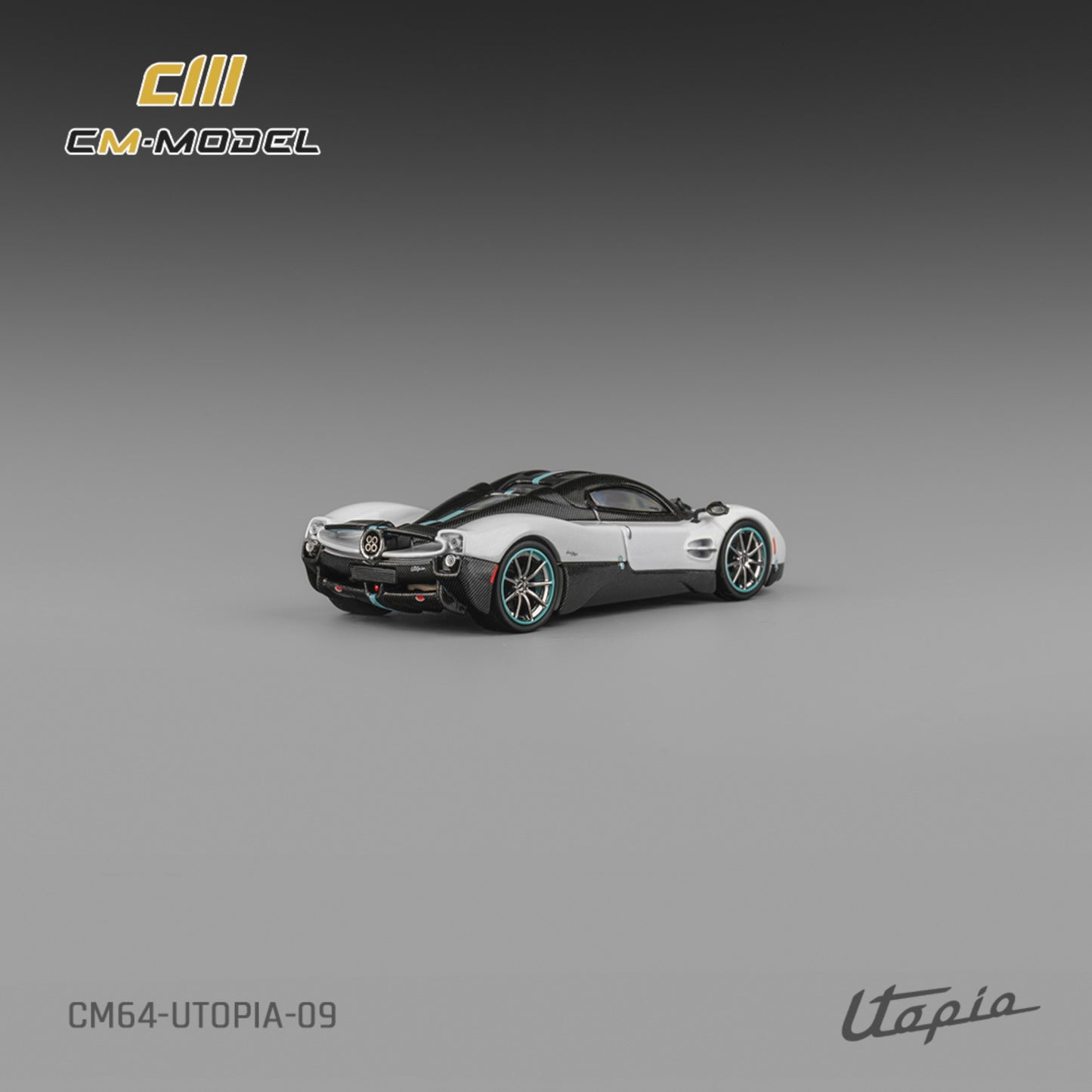 CM Model - Pre-Order - Pagani Utopia Pearl white with Carbon - CM64-Utopia-09 - 1:64