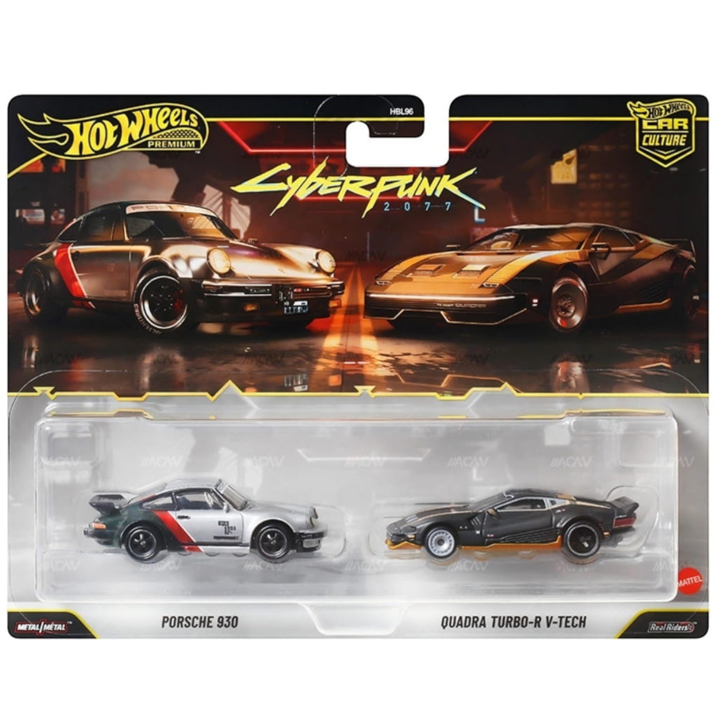 Hot Wheels 2026 - Pre-Order - 2-Pack - Cyberpunk Porsche 930 & Quadra Turbo-R V-Tech - JHW53