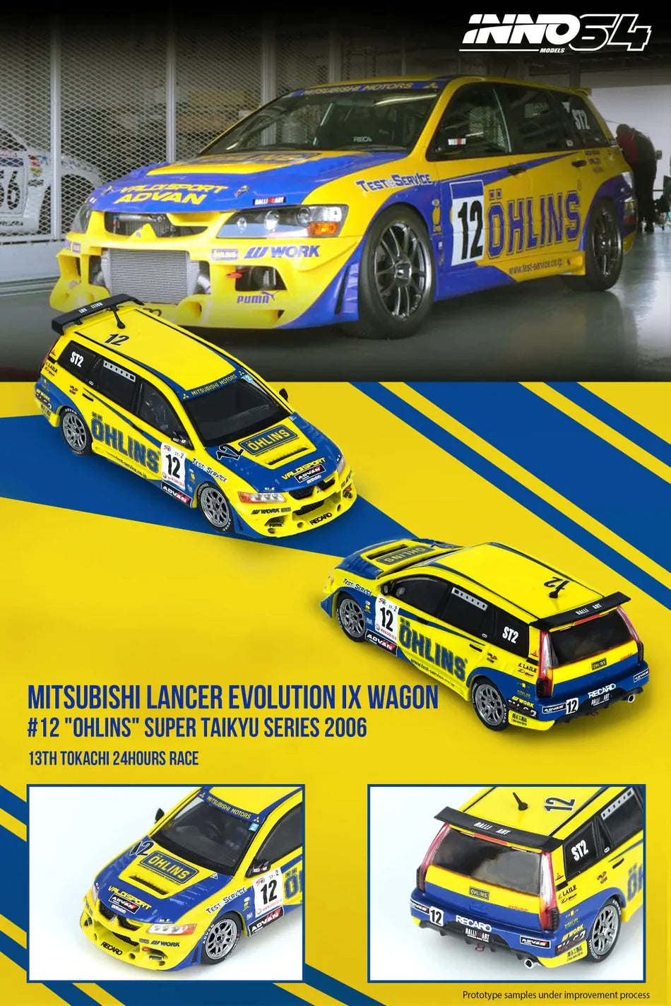 INNO64 - 2006 Mitsubishi Lancer Evolution IX Wagen #12 - IN64-EVO9-WOHL - 1:64