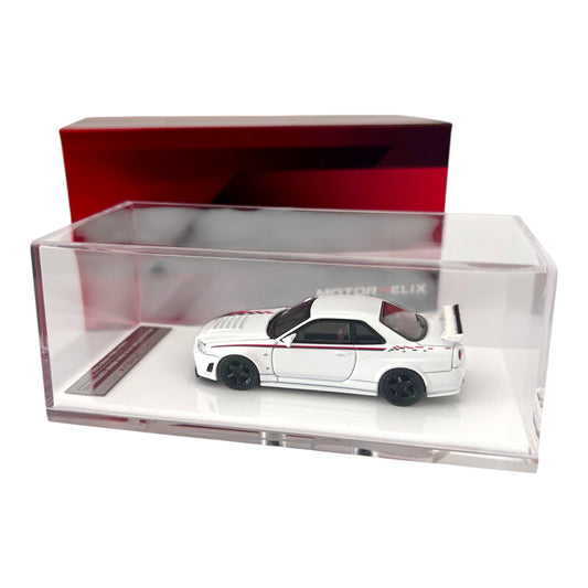 Motorhelix - Pre-Order - Nissan Skyline GT-R R34 NISMO Customized, White Pearl - M63487