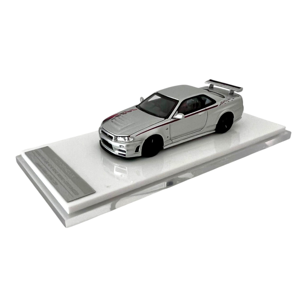 Motorhelix - Pre-Order - Nissan Skyline GT-R R34 NISMO Customized, Sonic Silver Metallic - M63464