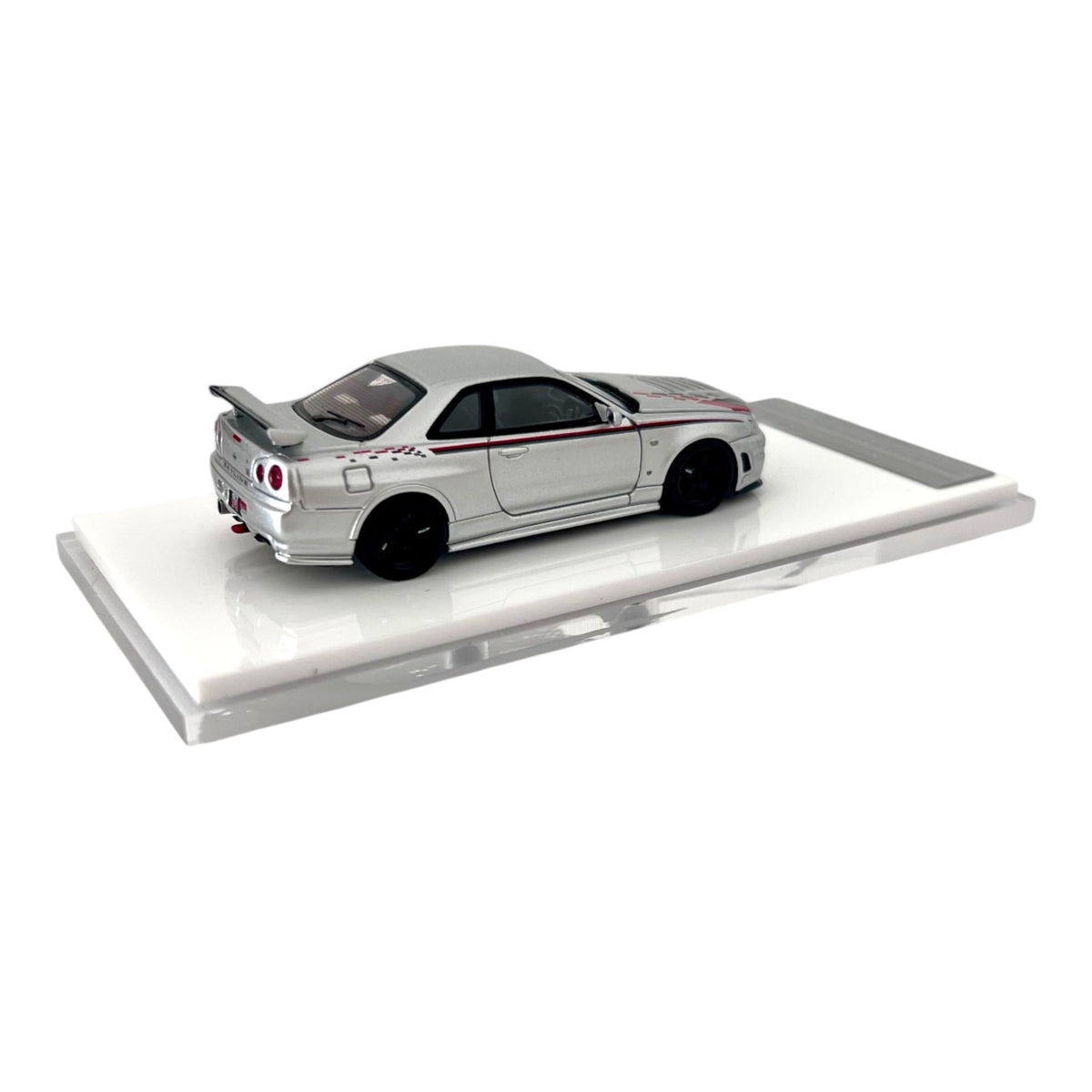 Motorhelix - Pre-Order - Nissan Skyline GT-R R34 NISMO Customized, Sonic Silver Metallic - M63464