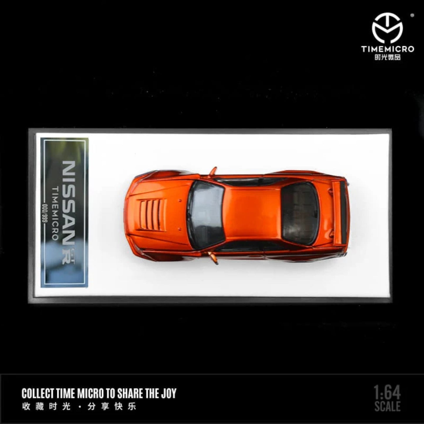 Time Micro - Nissan Skyline GTR (R34) Z-Tune, Orange with Figure - TM643408-1