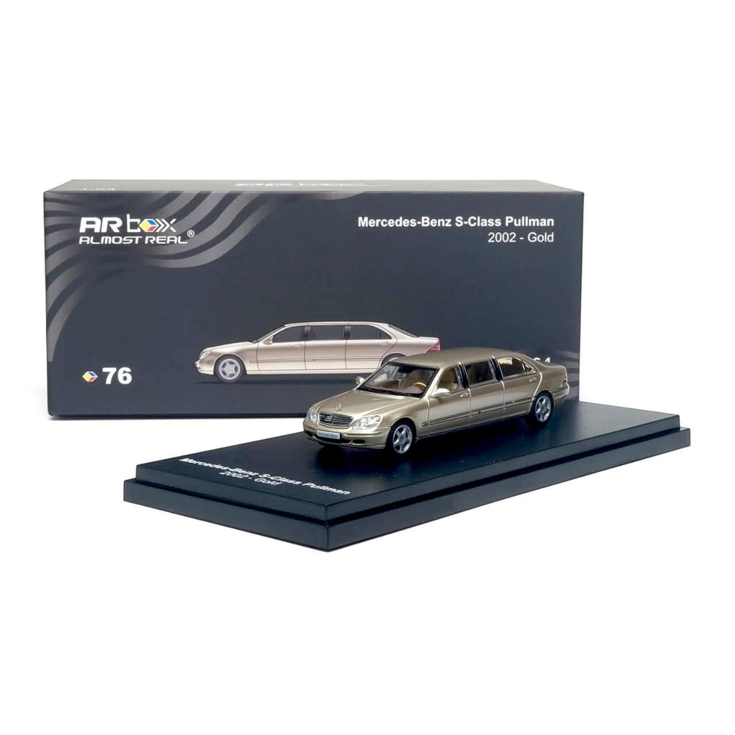 ARBox Almost Real - Pre-Order - 2002 Mercedes-Benz S-Class Pullman, gold - 620412001