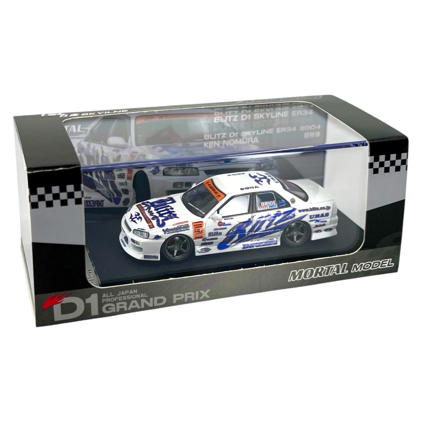 Mortal Model - Skyline ER34 Uras D1GP - Blitz Dunlop - MO64-ER34-BLTZ04