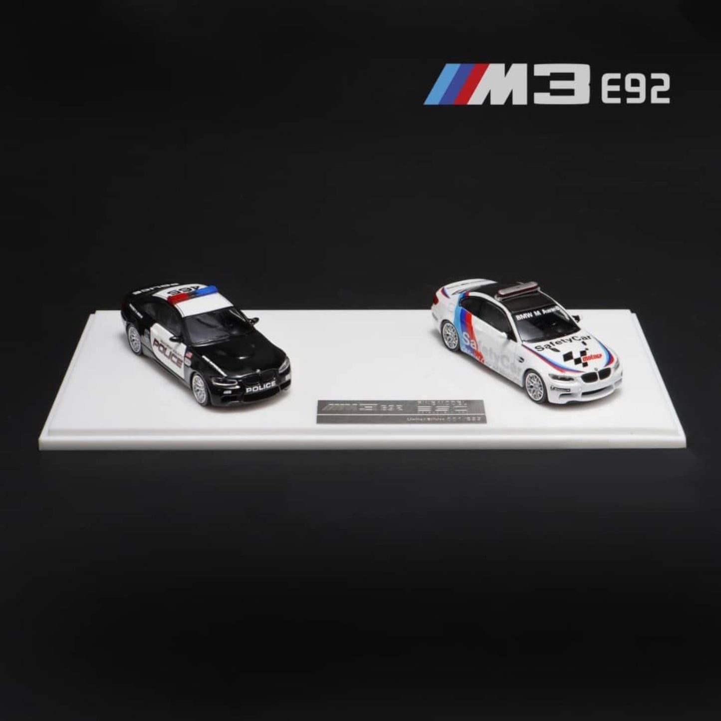 BSC x Fine Model - BMW M3 E92 Twin Cars Set - NFS Police + Safty Car - HEC 2025 Event Cars
