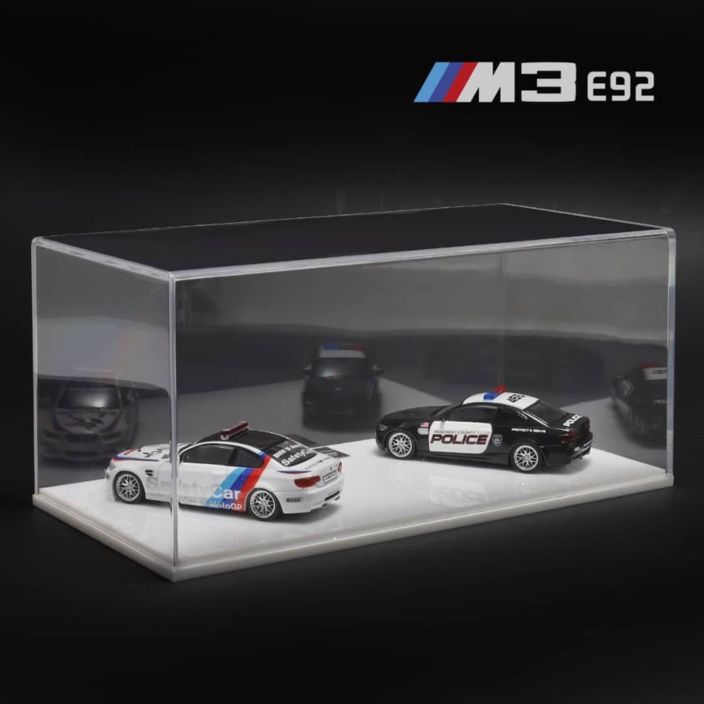BSC x Fine Model - BMW M3 E92 Twin Cars Set - NFS Police + Safty Car - HEC 2025 Event Cars