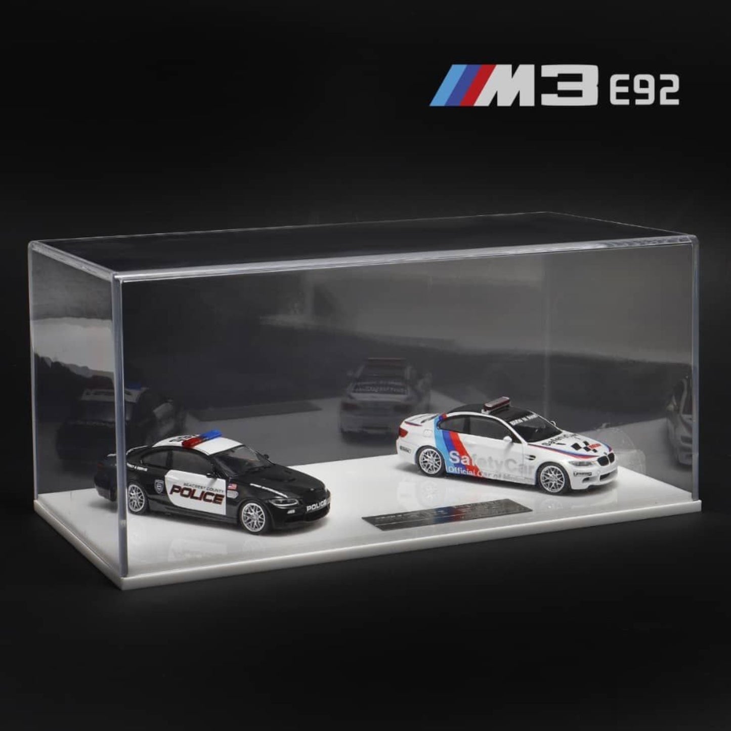 BSC x Fine Model - BMW M3 E92 Twin Cars Set - NFS Police + Safty Car - HEC 2025 Event Cars