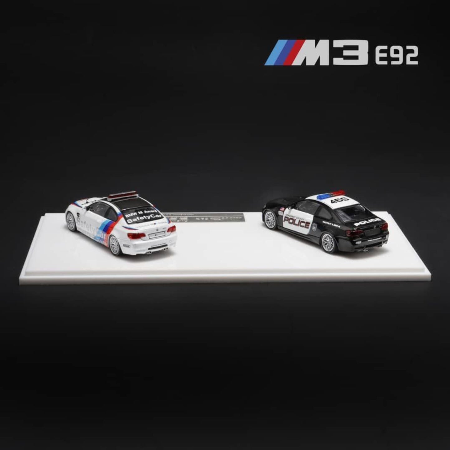 BSC x Fine Model - BMW M3 E92 Twin Cars Set - NFS Police + Safty Car - HEC 2025 Event Cars