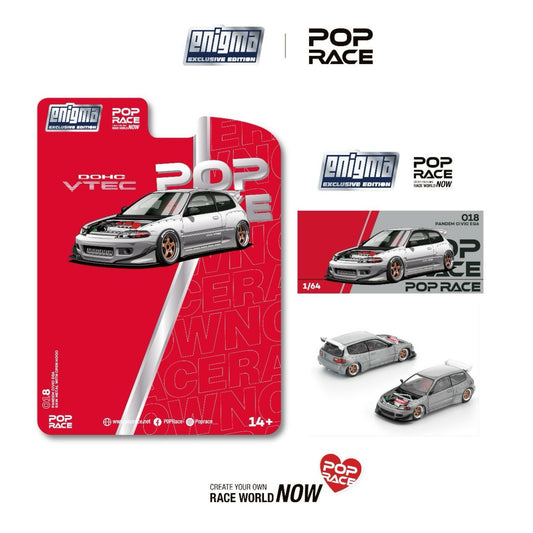 Pop Race x Enigma- Pre-Order - PANDEM CIVIC EG6 RAW METAL - PRE018