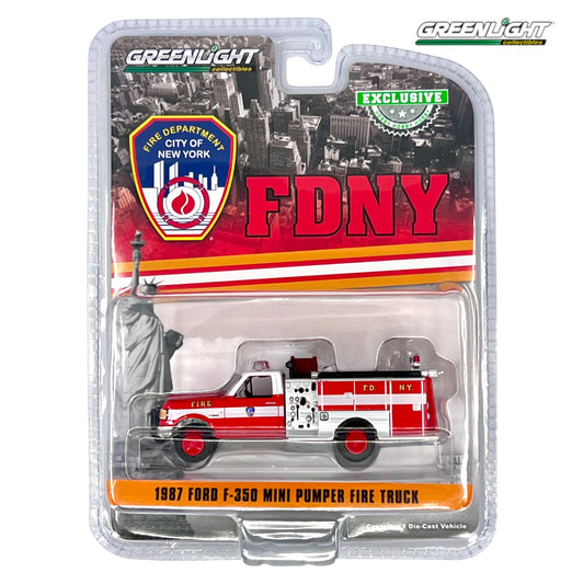 Greenlight - 1987 Ford F-350 Mini Pumper Fire Truck *FDNY* - 30502 - Hobby Exclusive