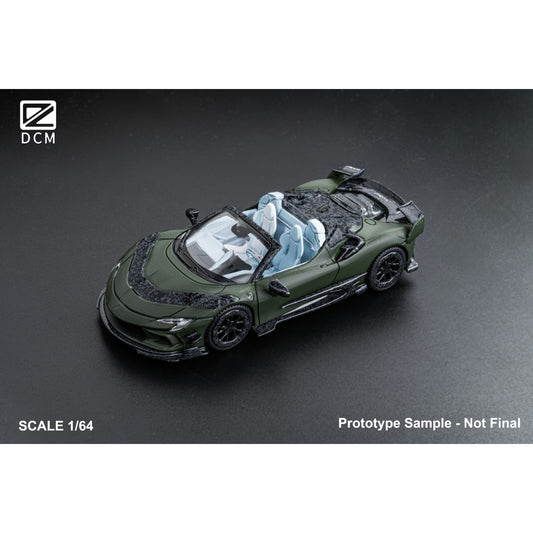 DCM Models - Pre-Order - Mansory SF90XX F9XX Roadster, Military green, Roadster - DCM64-MSF90-MGRN-R