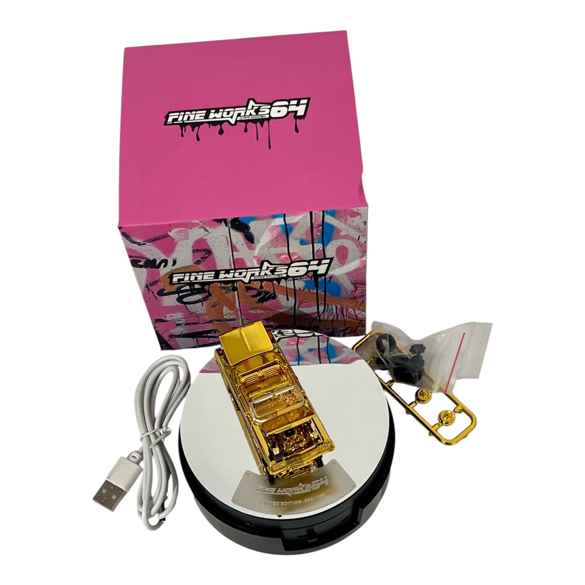 FineWorks - Chevy Impala Lowrider, chrome-gold - luxury version - FW64-IMPALA-CGL