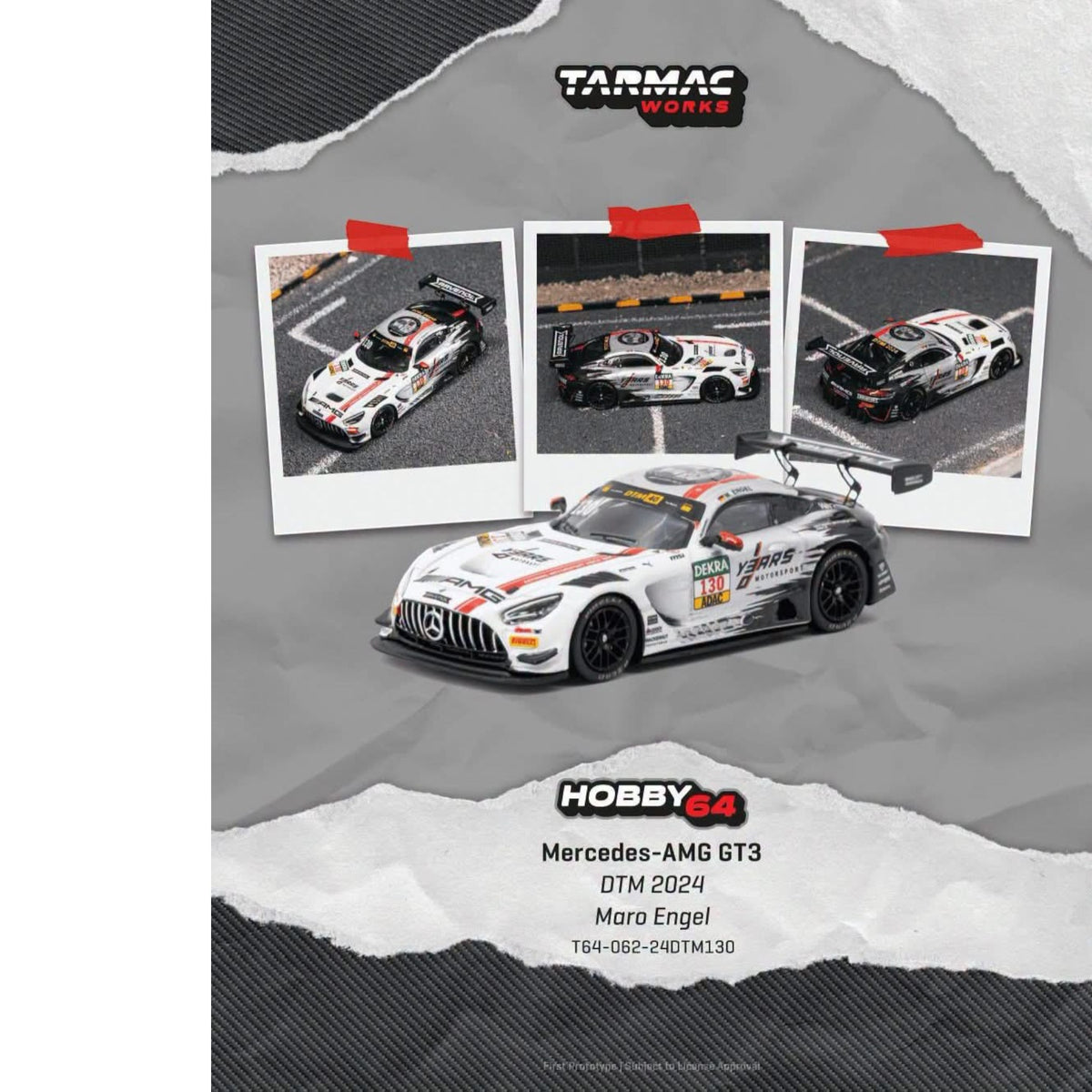 Tarmac Works - Pre-Order - Mercedes-Benz AMG GT GT3 #130 Maro Engel - T64-062-24DTM130