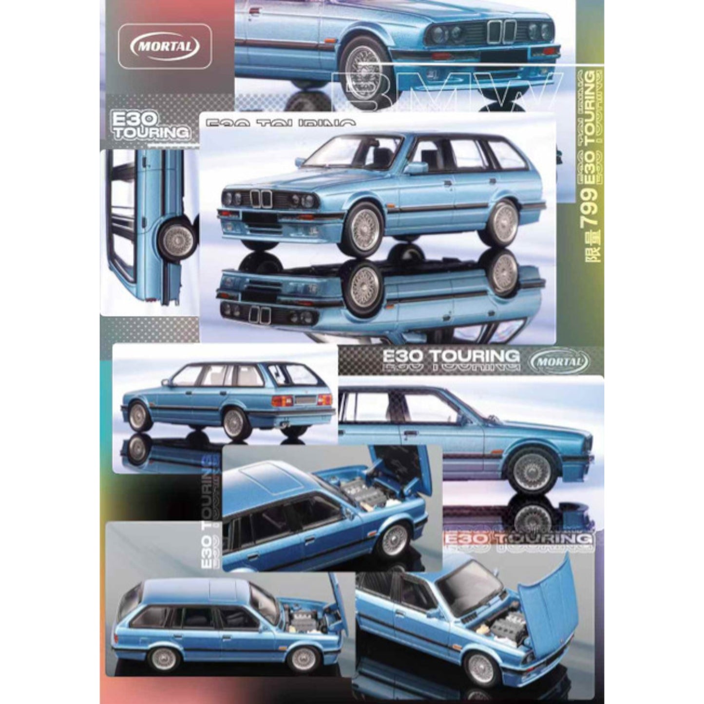 Mortal Diecast - Pre-Order - BMW E30 Touring blue - MO64-E30T-BL