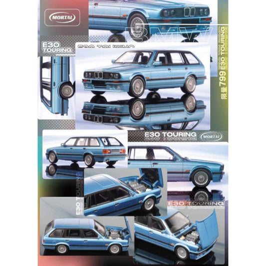 Mortal Diecast - Pre-Order - BMW E30 Touring blue - MO64-E30T-BL