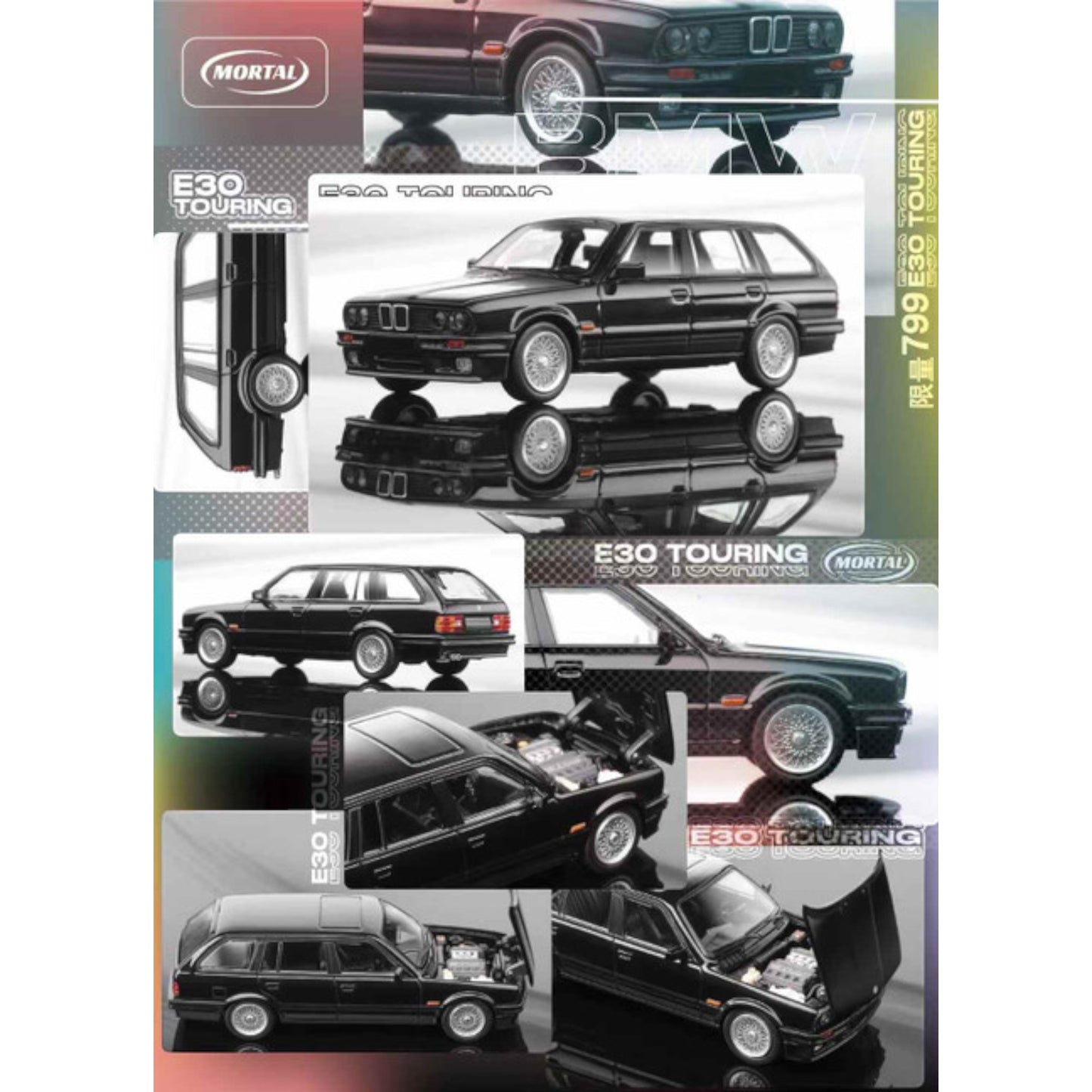 Mortal Diecast - Pre-Order - BMW E30 Touring black - MO64-E30T-BK