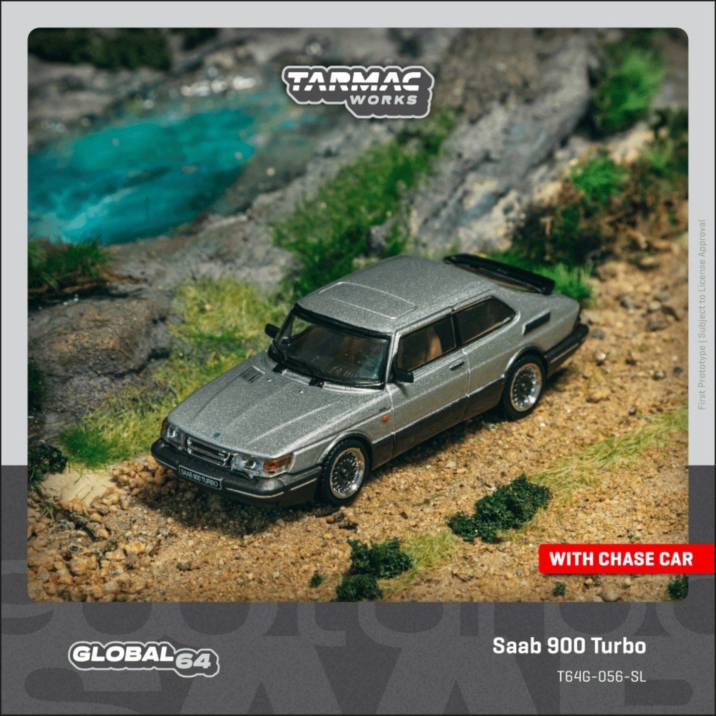 Tarmac Works x IXO - Saab 900 Turbo, silver - T64G-056-SL