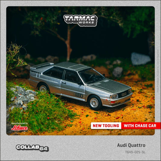 Tarmac Works - Pre-Order - Audi Quattro, silver - T64S-025-SL