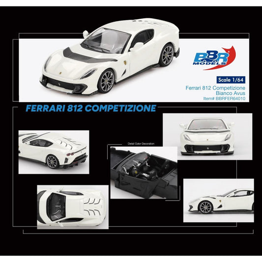 BBR - Pre-Order - FERRARI 812 COMPETITIZONE  BIANCO AVUS 2024 - BBRFER64010