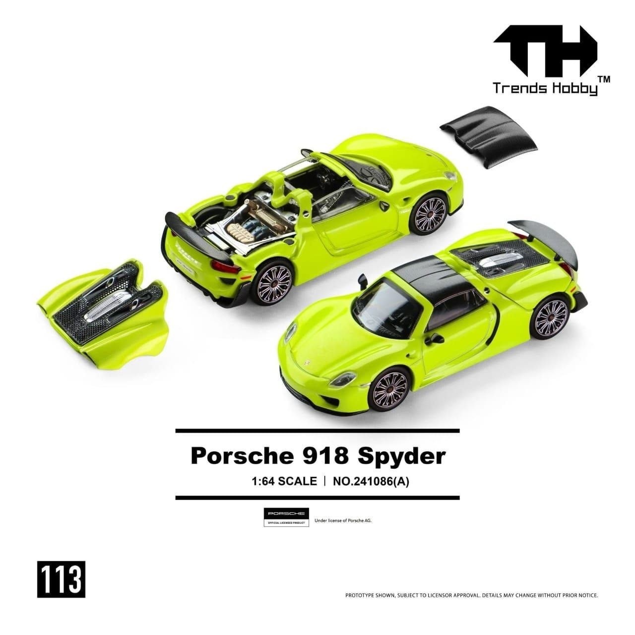 Trends Hobby - Pre-Order - Porsche 918 Spyder, neon-green - 241086-A