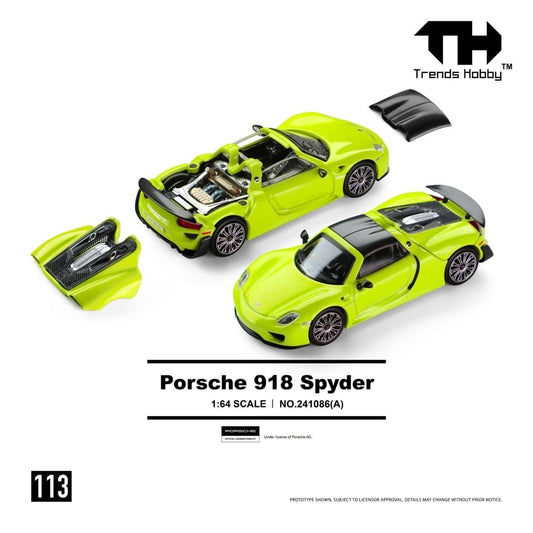 Trends Hobby - Pre-Order - Porsche 918 Spyder, neon-green - 241086-A