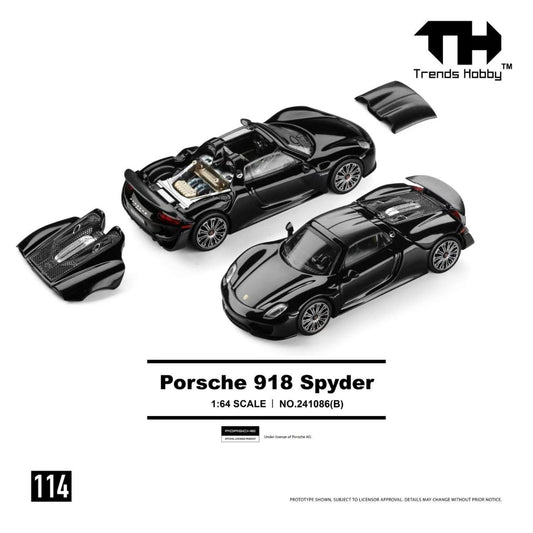 Trends Hobby - Pre-Order - Porsche 918 Spyder, gloss-black - 241086-B