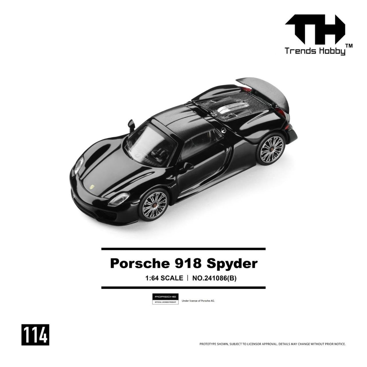 Trends Hobby - Pre-Order - Porsche 918 Spyder, gloss-black - 241086-B