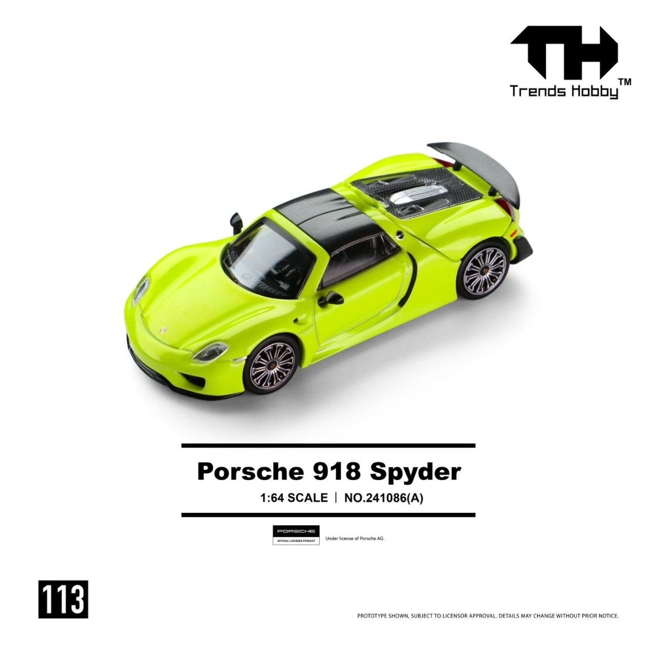 Trends Hobby - Pre-Order - Porsche 918 Spyder, neon-green - 241086-A