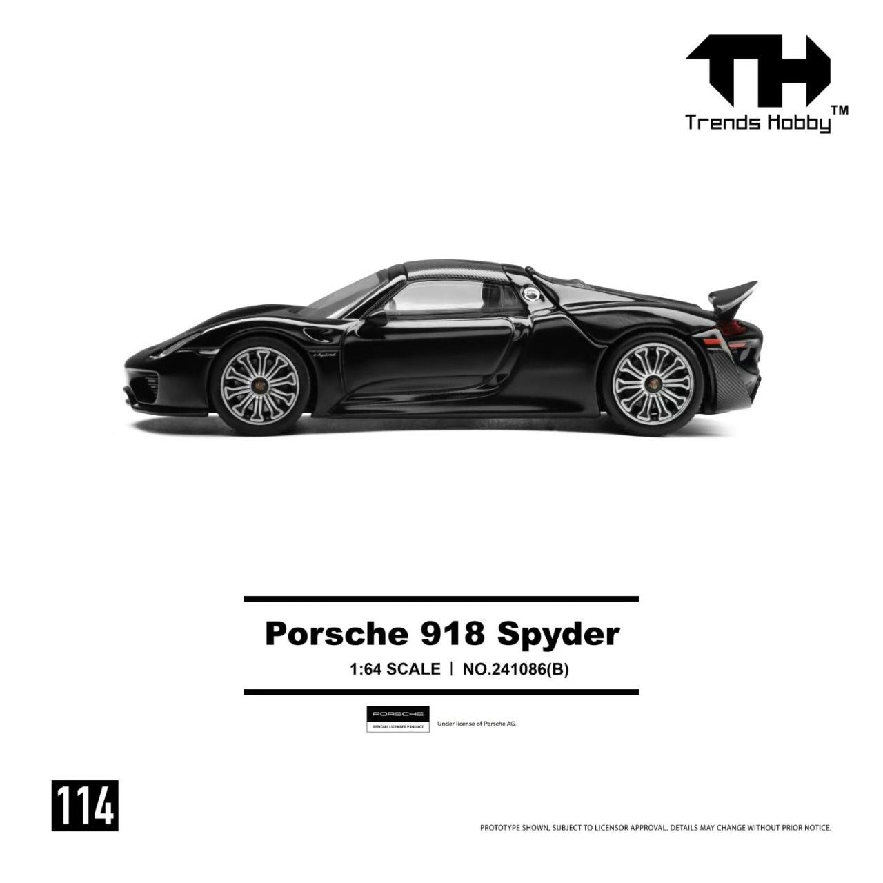 Trends Hobby - Pre-Order - Porsche 918 Spyder, gloss-black - 241086-B