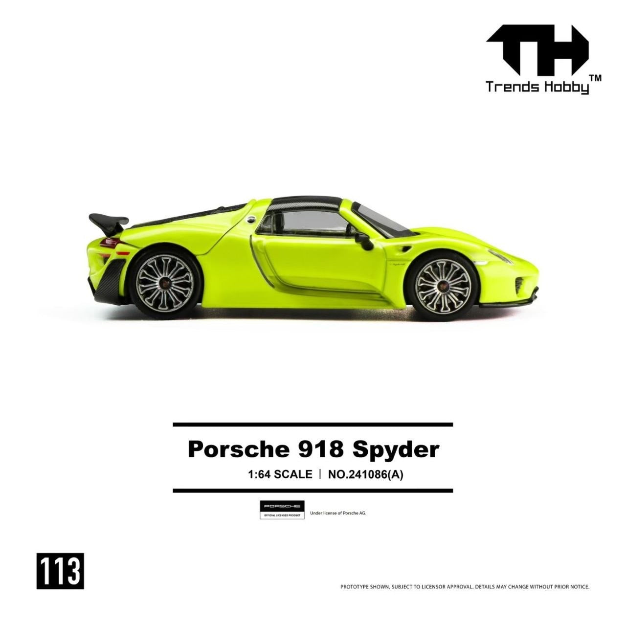 Trends Hobby - Pre-Order - Porsche 918 Spyder, neon-green - 241086-A