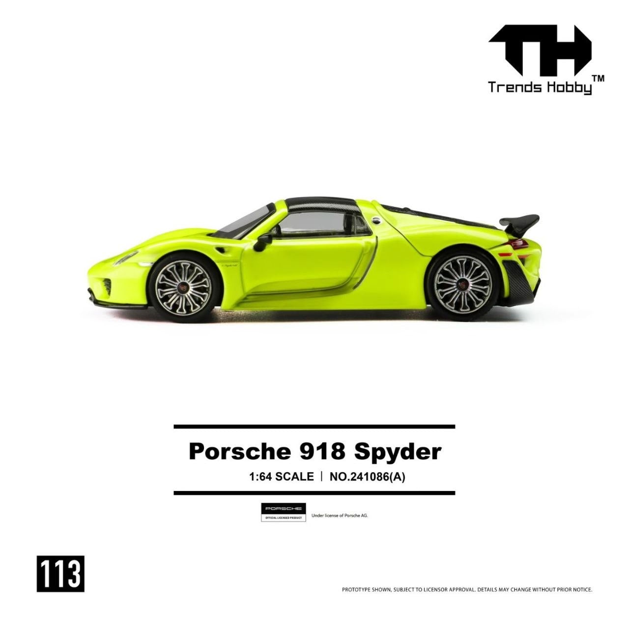 Trends Hobby - Pre-Order - Porsche 918 Spyder, neon-green - 241086-A