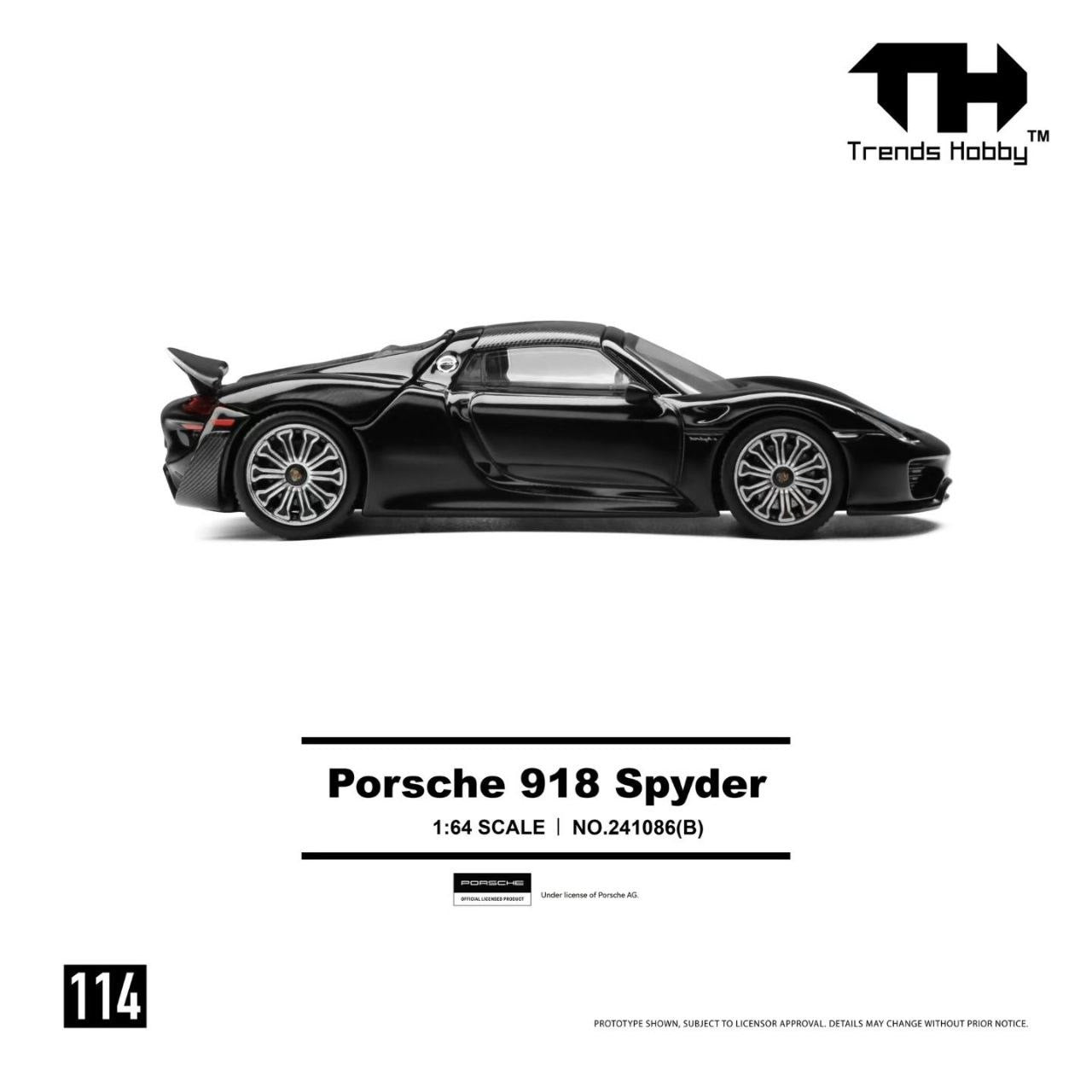 Trends Hobby - Pre-Order - Porsche 918 Spyder, gloss-black - 241086-B