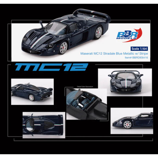 BBR - 2008 Maserati MC12 Stradale, blue - BBRDIE6416 - 1:64
