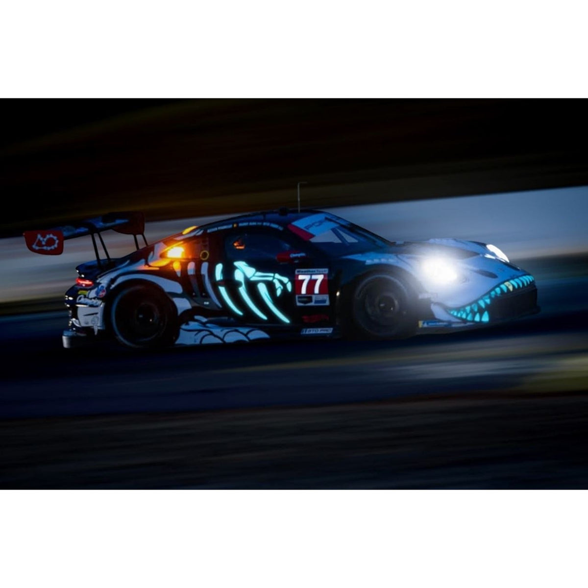 Mini GT - Pre-Order - Porsche 911 GT3 R (992) #77 AO Racing "Skeleton Rexy" 2026 IMSA Petit Le Mans - MGT01436 (LHD)