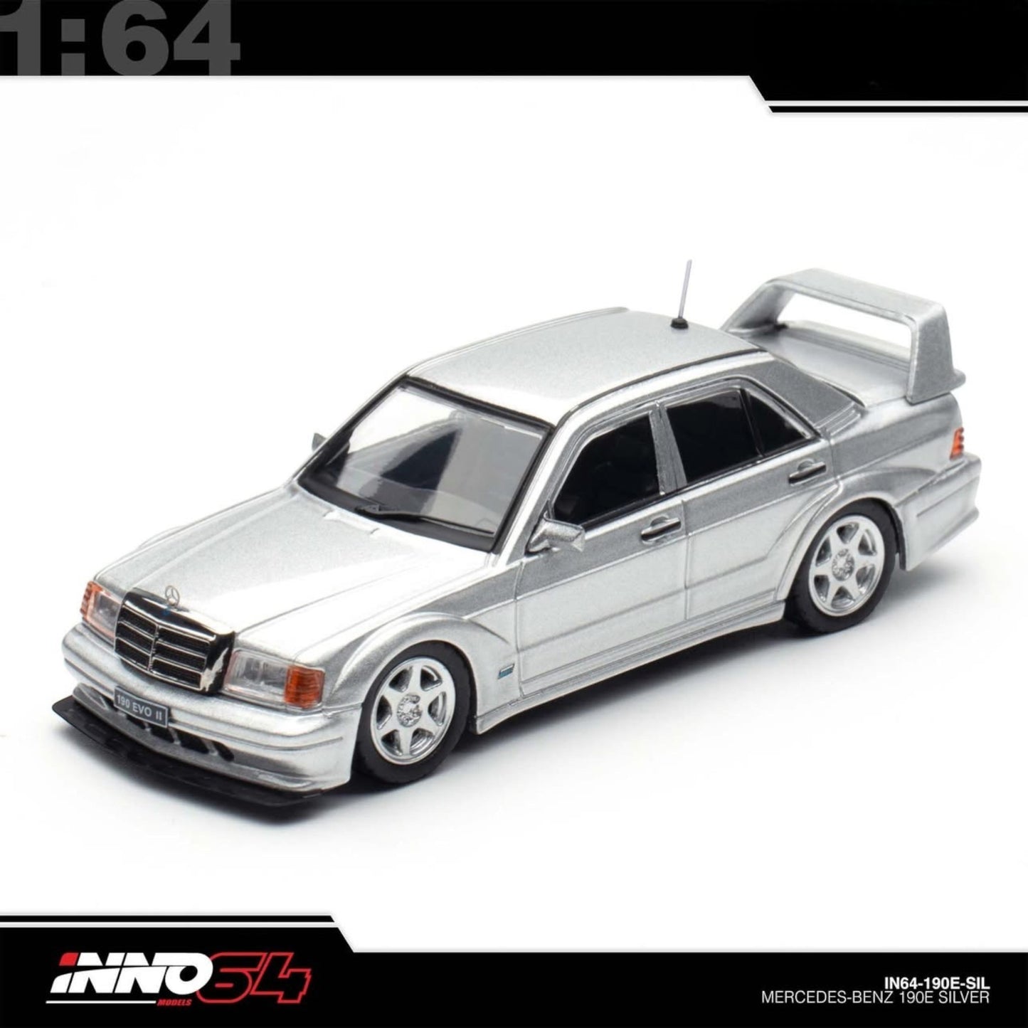 INNO64 - Pre-Order - Mercedes-Benz 190E 2.5-15 Evolution II - IN64-190E-SIL