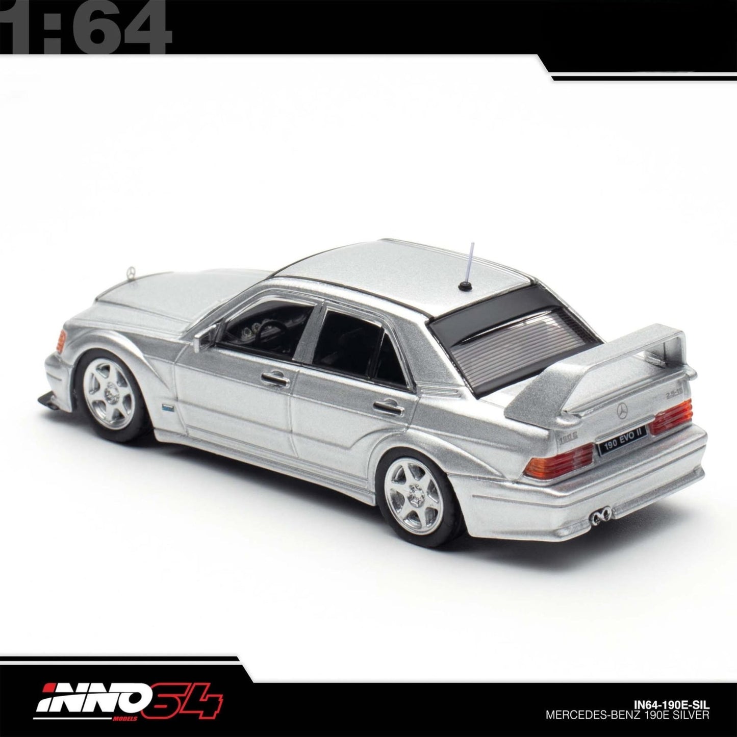 INNO64 - Pre-Order - Mercedes-Benz 190E 2.5-15 Evolution II - IN64-190E-SIL