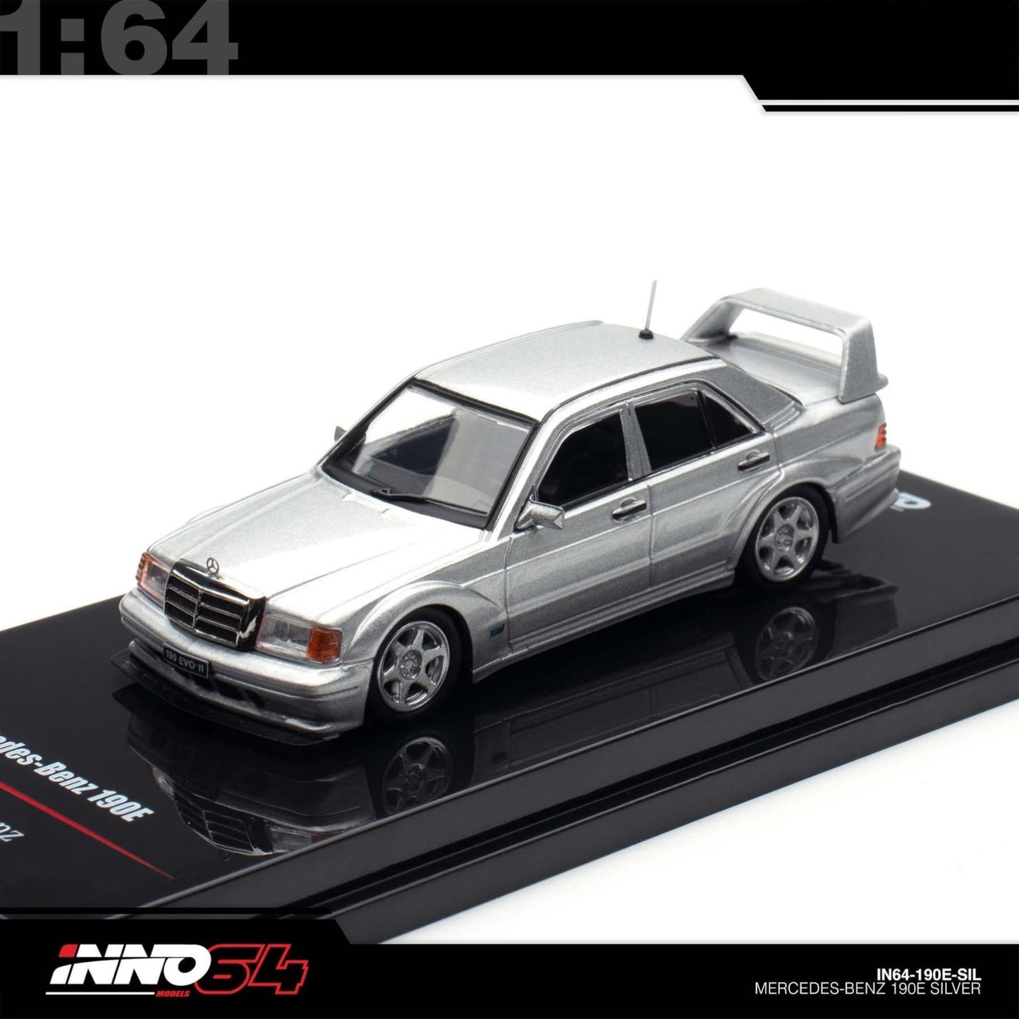 INNO64 - Pre-Order - Mercedes-Benz 190E 2.5-15 Evolution II - IN64-190E-SIL