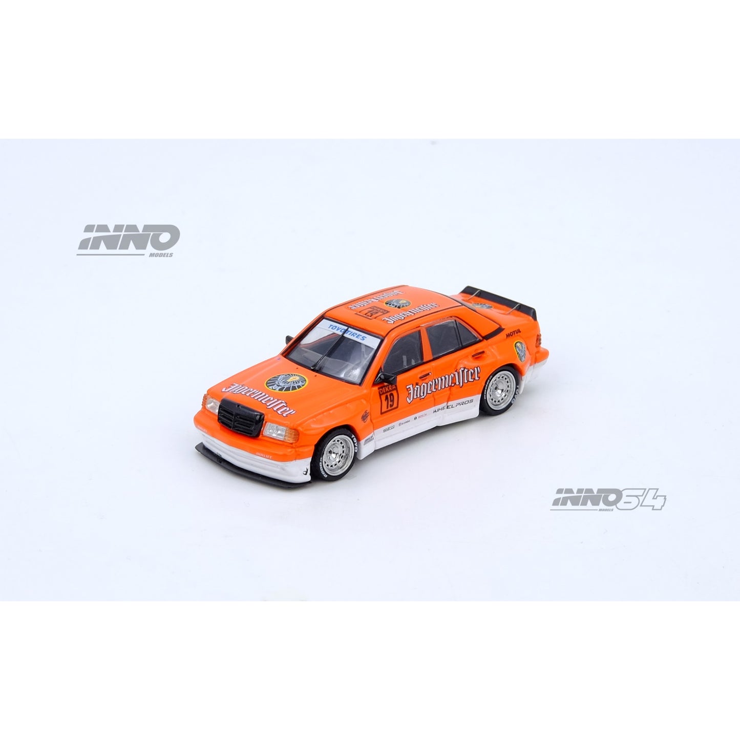 INNO64 - Pre-Order - PANDEM ROCKET BUNNY Mercedes 190E JÄGERMEISTER - IN64-190EP-JGMT