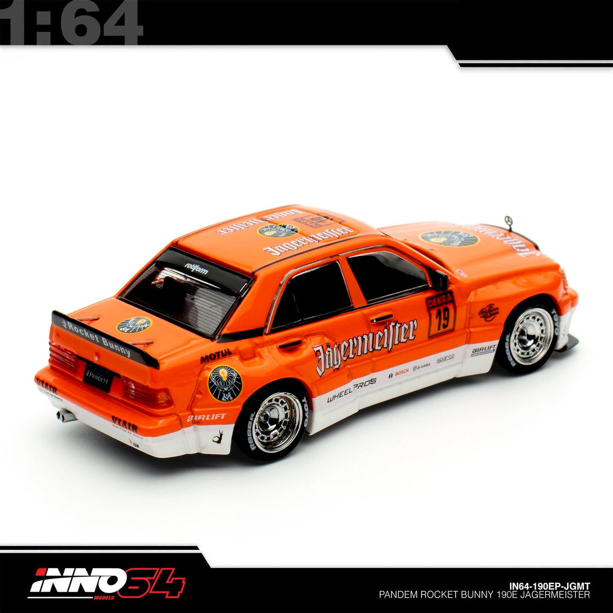 INNO64 - PANDEM ROCKET BUNNY Mercedes 190E JÄGERMEISTER - IN64-190EP-JGMT