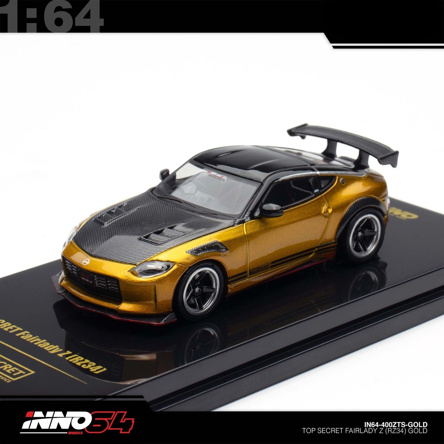 INNO64 - Pre-Order - Fairlady Z RZ34, gold - Top Secret - IN64-400ZTS-GOLD