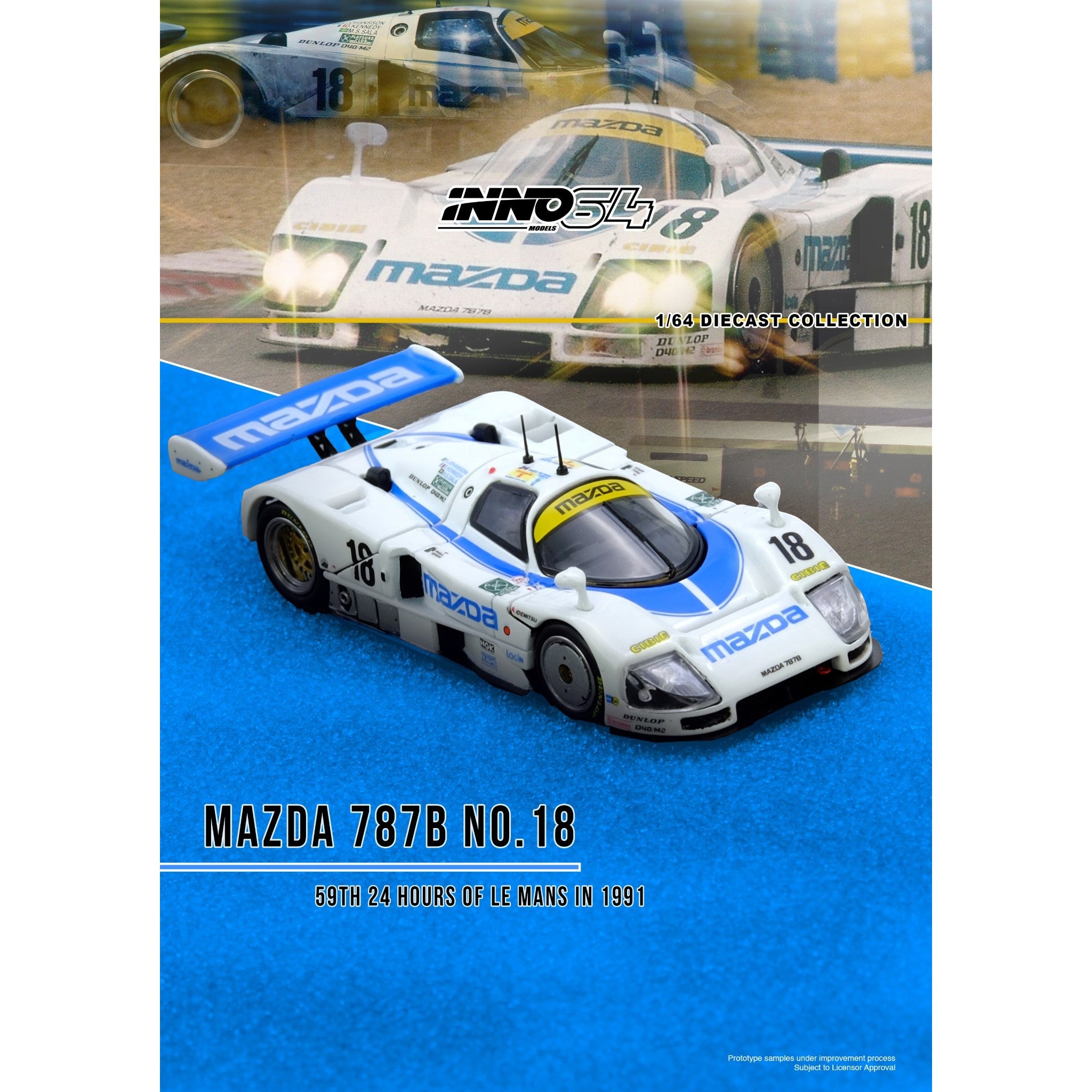 INNO64 - Pre-Order - MAZDA 787B No.18 59th 24 Hours Le Mans 1991 - IN64-787B-18LM91