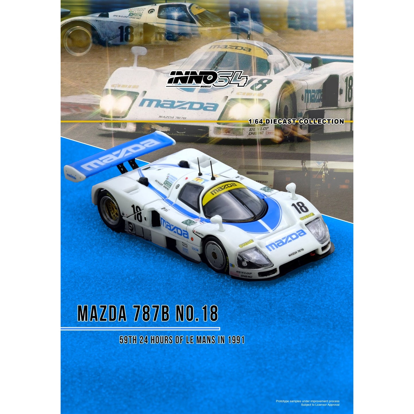 INNO64 - Pre-Order - MAZDA 787B No.18 59th 24 Hours Le Mans 1991 - IN64-787B-18LM91