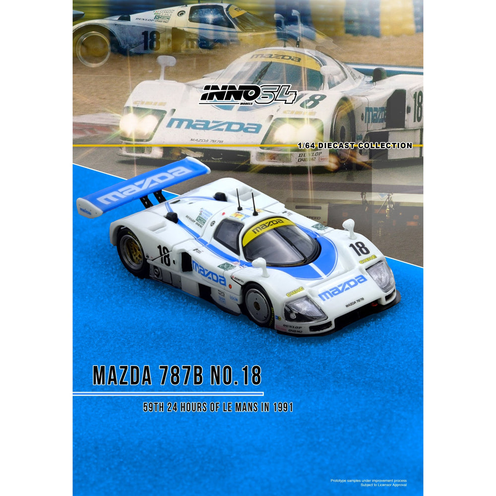 INNO64 - Pre-Order - MAZDA 787B No.18 59th 24 Hours Le Mans 1991 - IN64-787B-18LM91