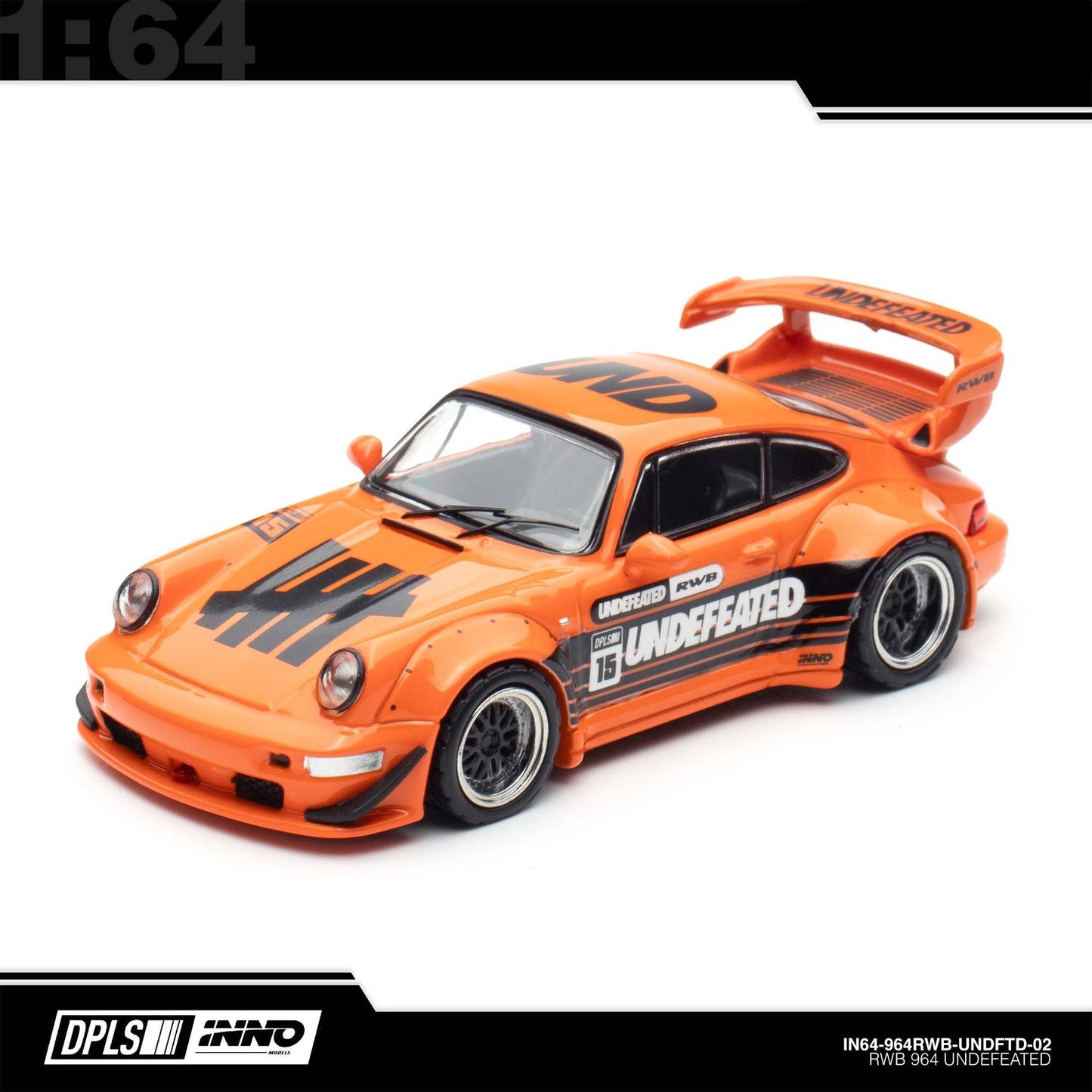 INNO64 - 964 RWB “UNDEFEATED” Orange - 2025 Indonesia Diecast Expo (IDE-XII)