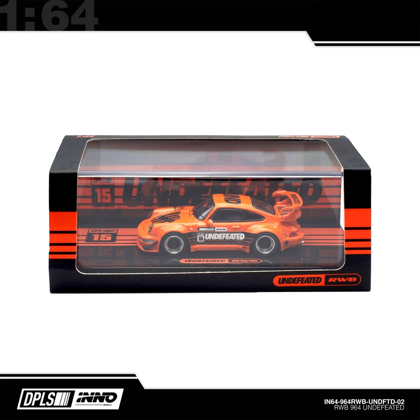 INNO64 - 964 RWB “UNDEFEATED” Orange - 2025 Indonesia Diecast Expo (IDE-XII)