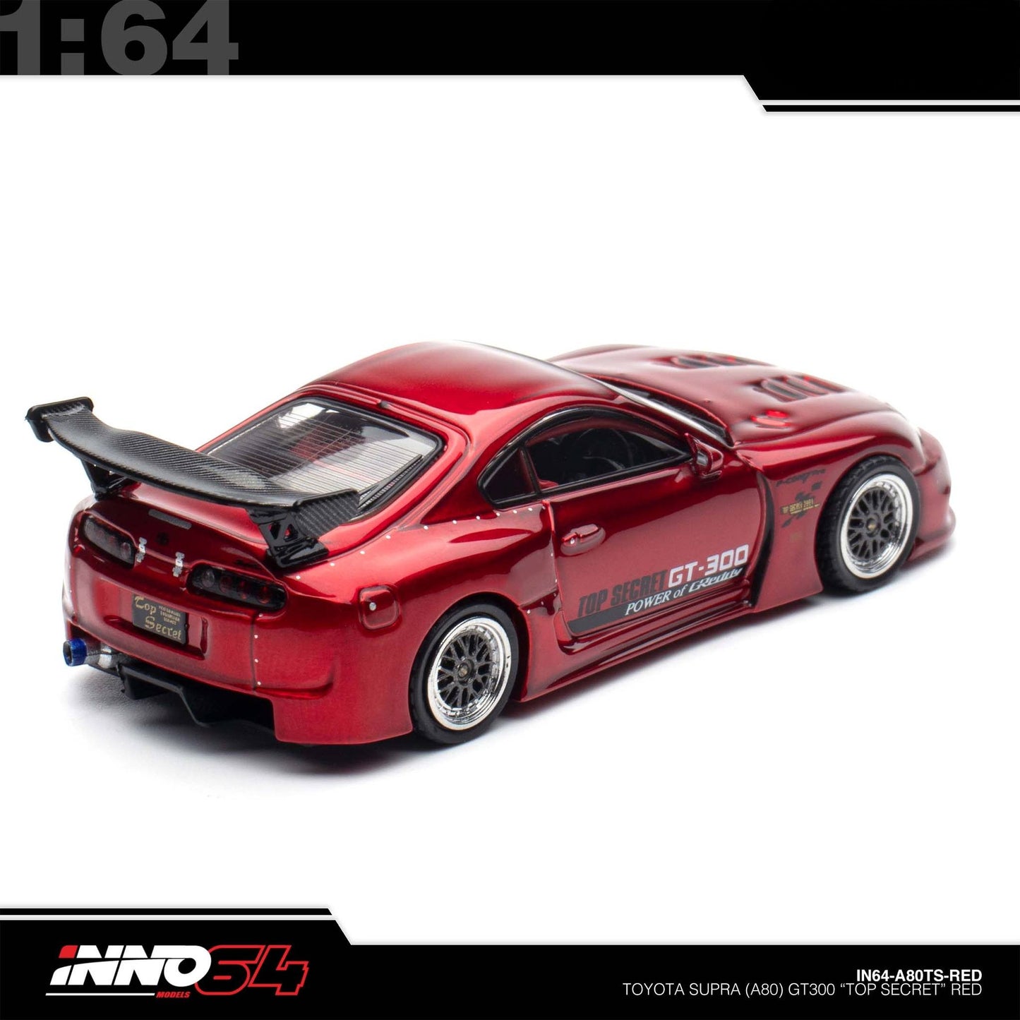 INNO64 - Pre-Order - TOYOTA SUPRA (A80) "TOP SECRET" Red - IN64-A80TS-RED