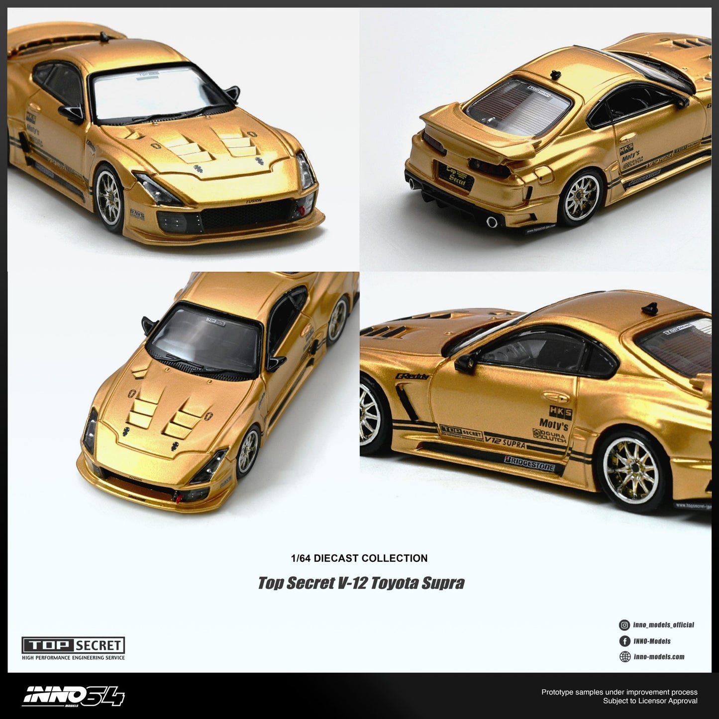 INNO64 - Pre-Order - TOP SECRET V12 Toyota SUPRA - IN64-A80TSV12-01