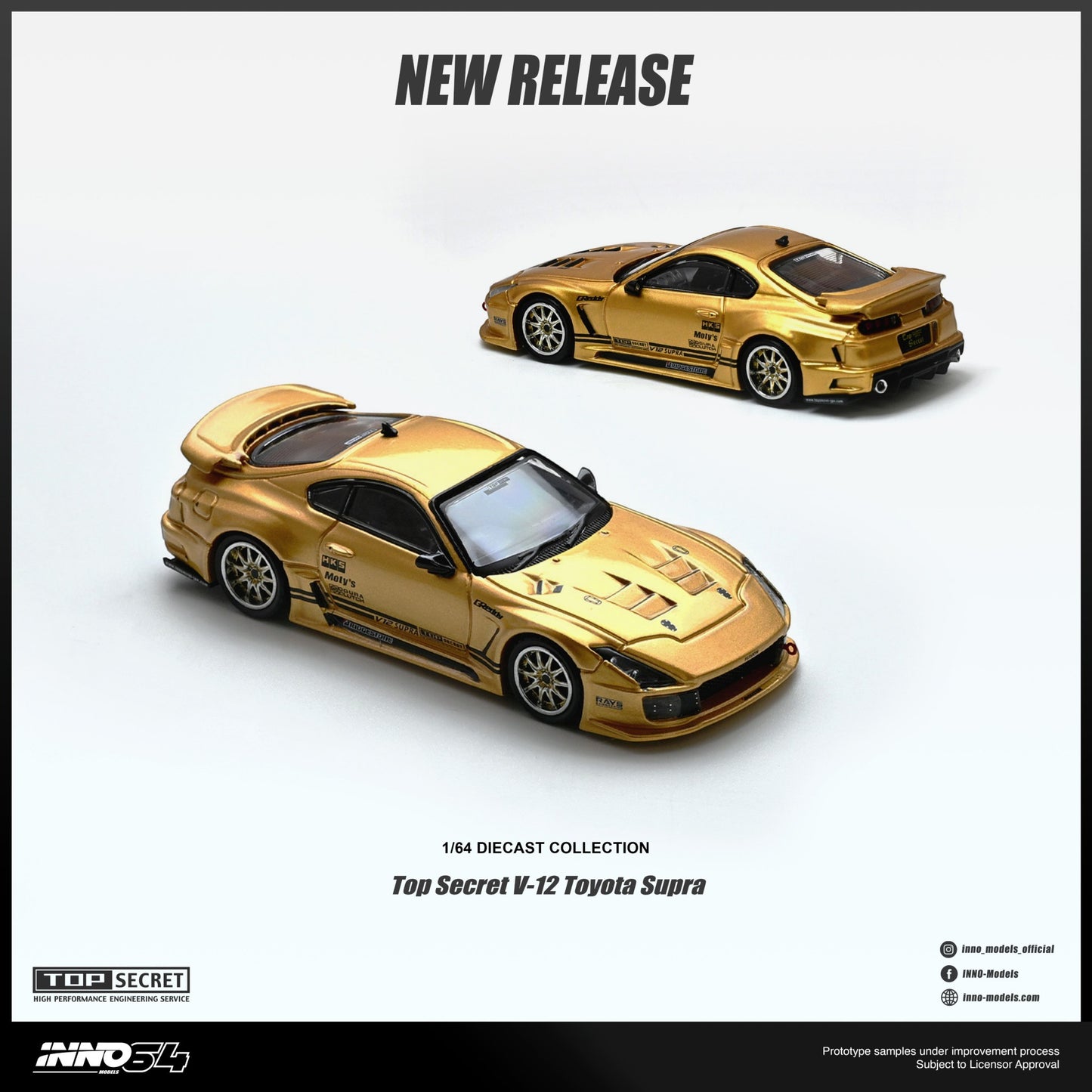 INNO64 - Pre-Order - TOP SECRET V12 Toyota SUPRA - IN64-A80TSV12-01